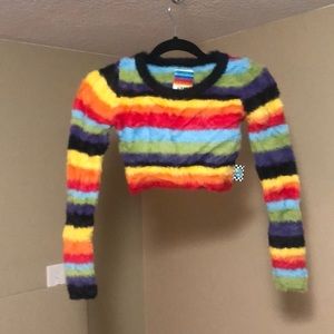 Cropped Rainbow Unif Sweater